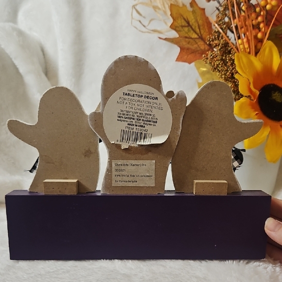 Happy Halloween Sign & Fall Floral Ghost Mason Jar Set - Picture 3 of 5